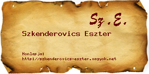 Szkenderovics Eszter névjegykártya