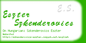 eszter szkenderovics business card